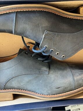 1901 Men's Black Casual Lace-Up Derby Shoes